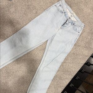 Abercrombie & Fitch Women's Light Blue Straight Leg Jeans